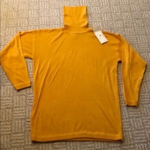 ochre turtleneck lightweight knit
